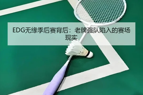EDG无缘季后赛背后：老牌强队陷入的赛场现实